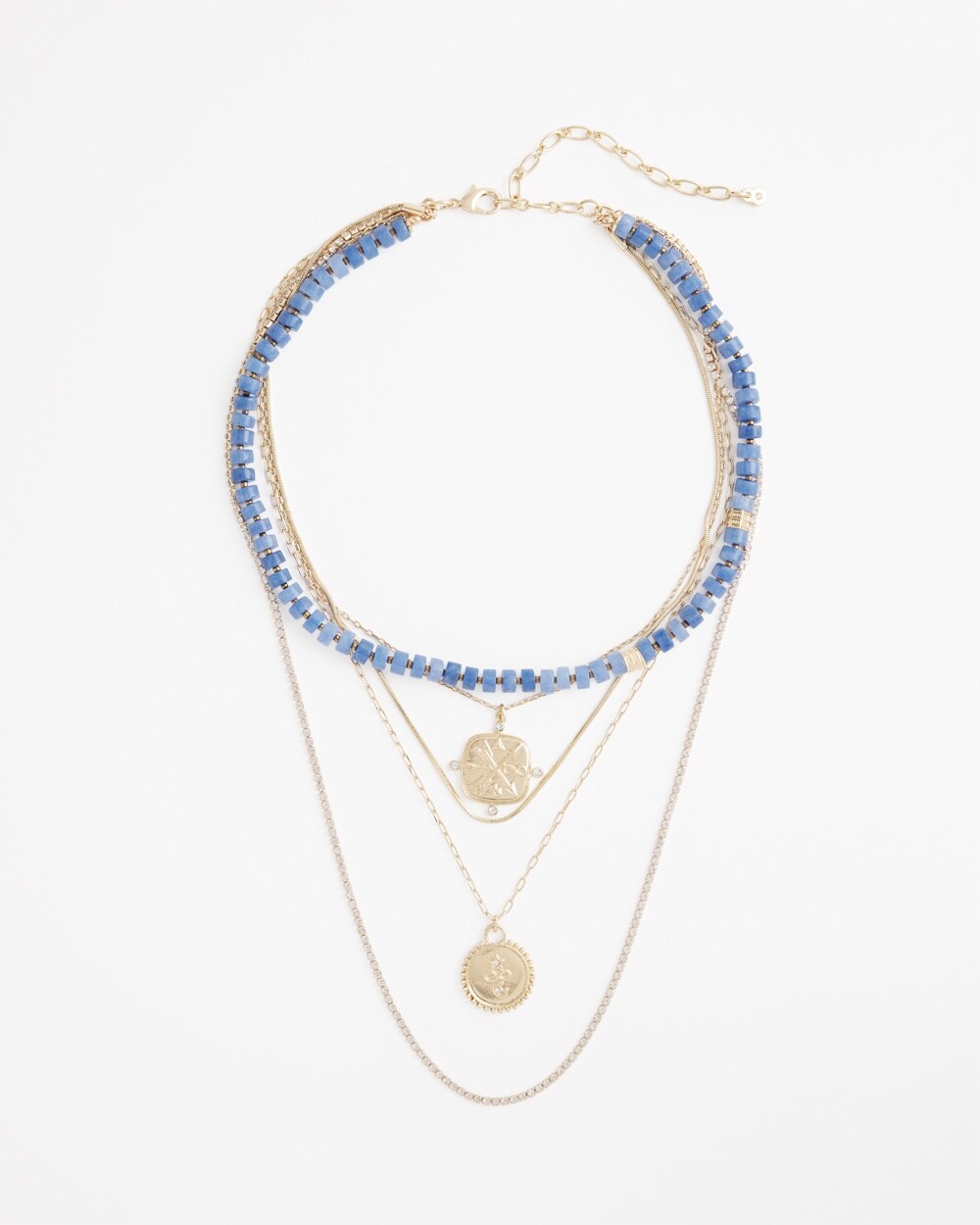 Blue Multistrand Convertible Necklace