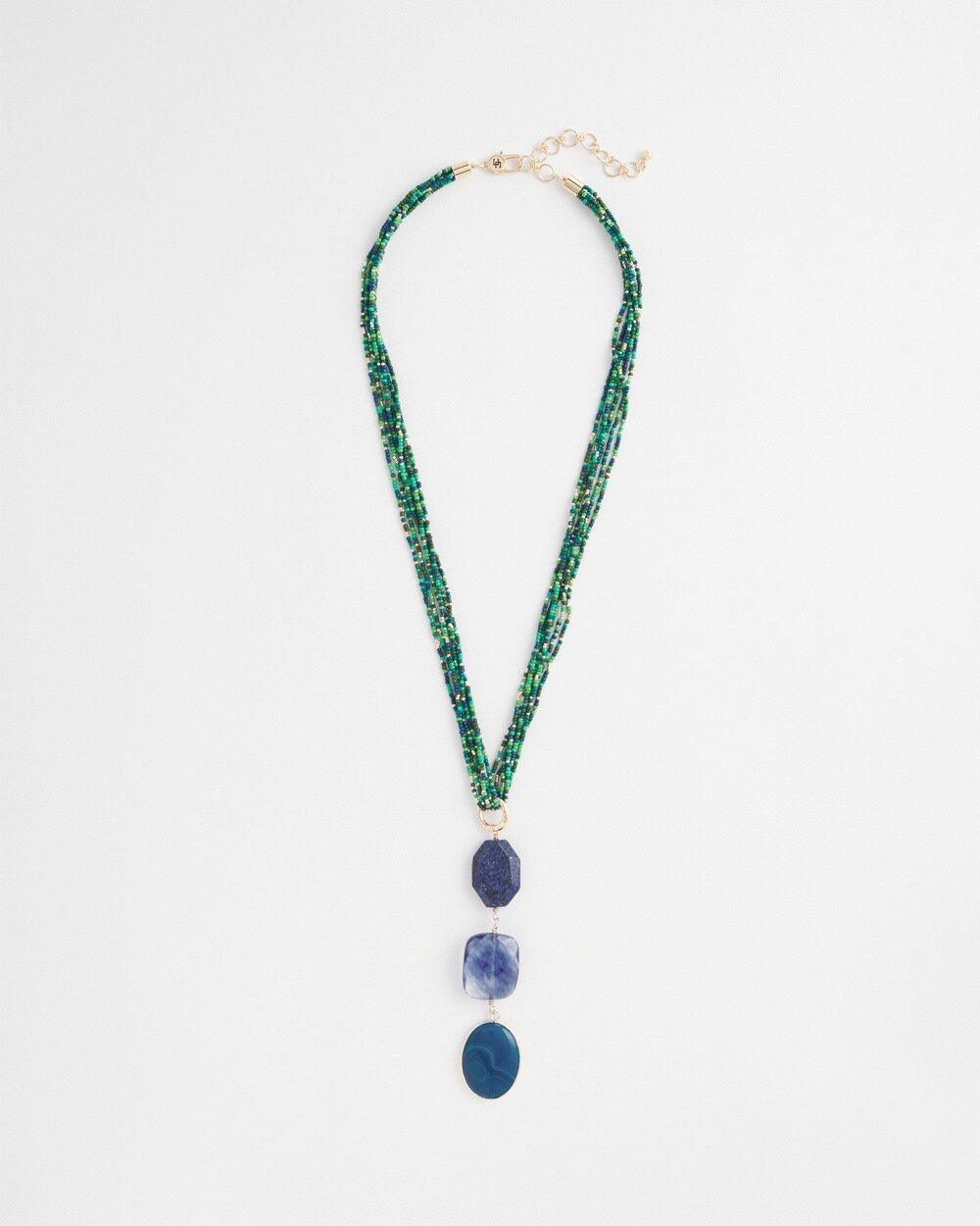 Agate Lapis Lazuli Pendant Necklace