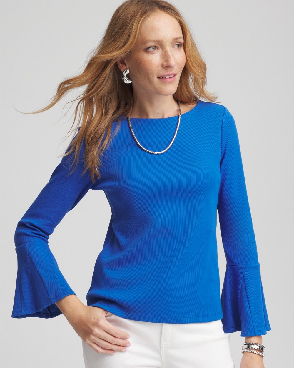 Peplum Flare Sleeved Top