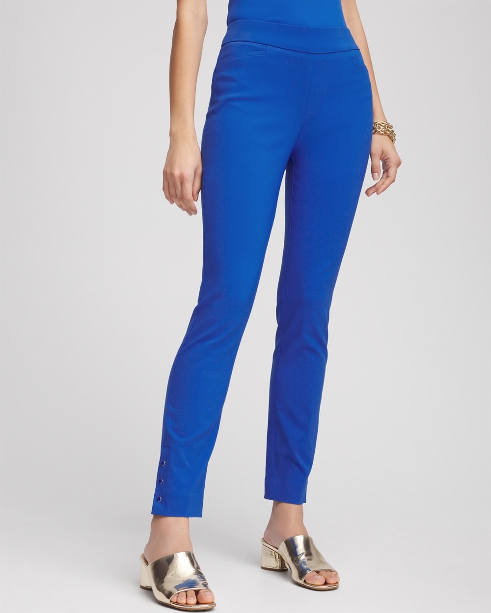 Brigitte\u2122 Slim Rivet Ankle Pants