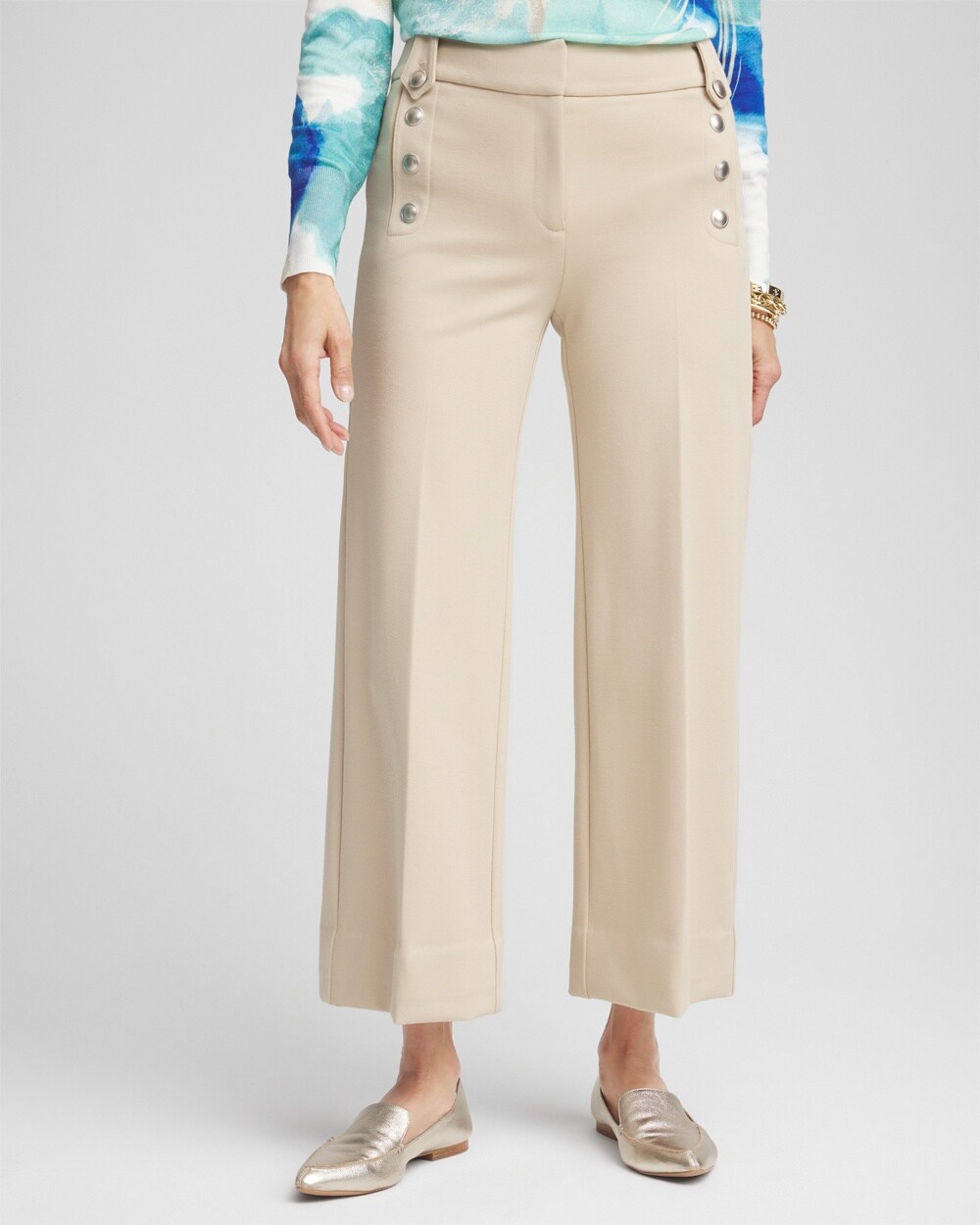 Petite Ponte\u2122 Wide-Leg Pants