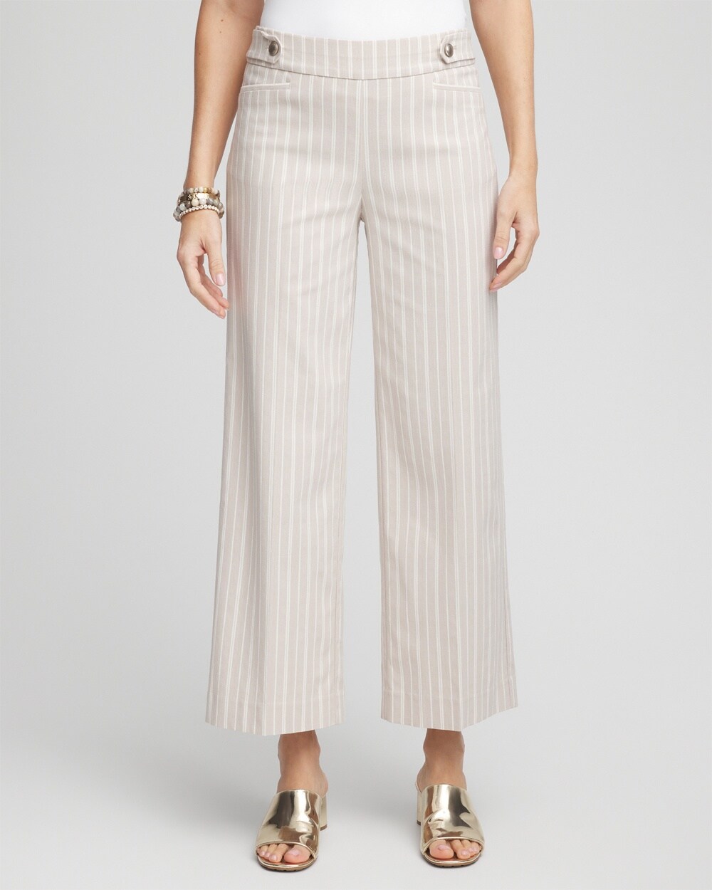 Brigitte\u2122 180 Pinstripe Wide-Leg Pants