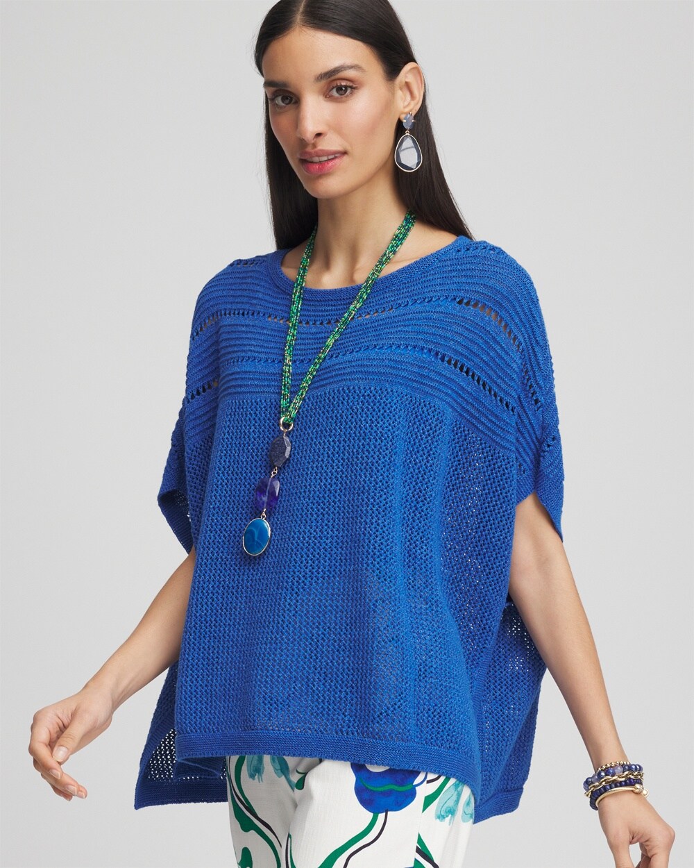 Scoop-Neck Poncho