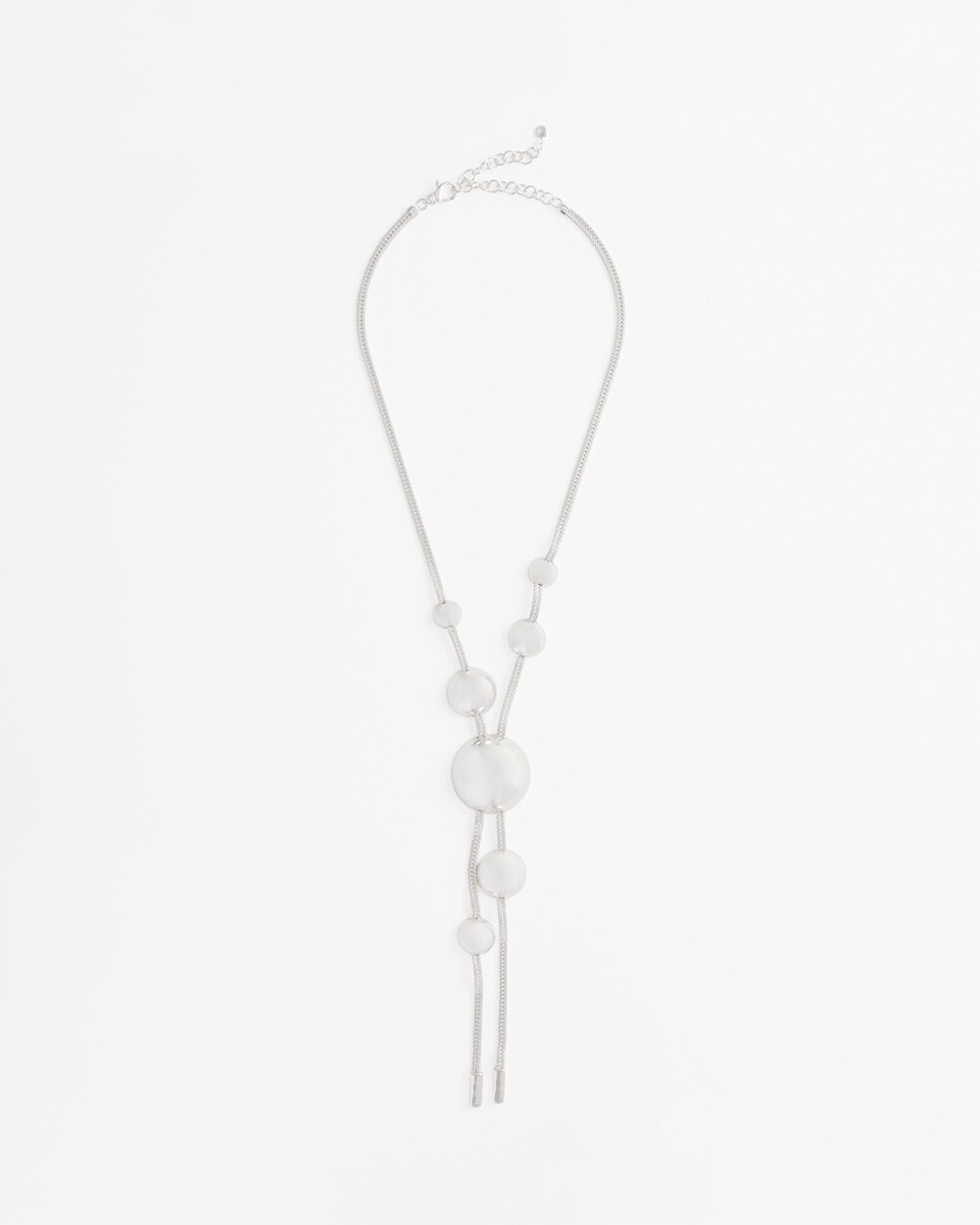 Silver Loop Drop Necklace