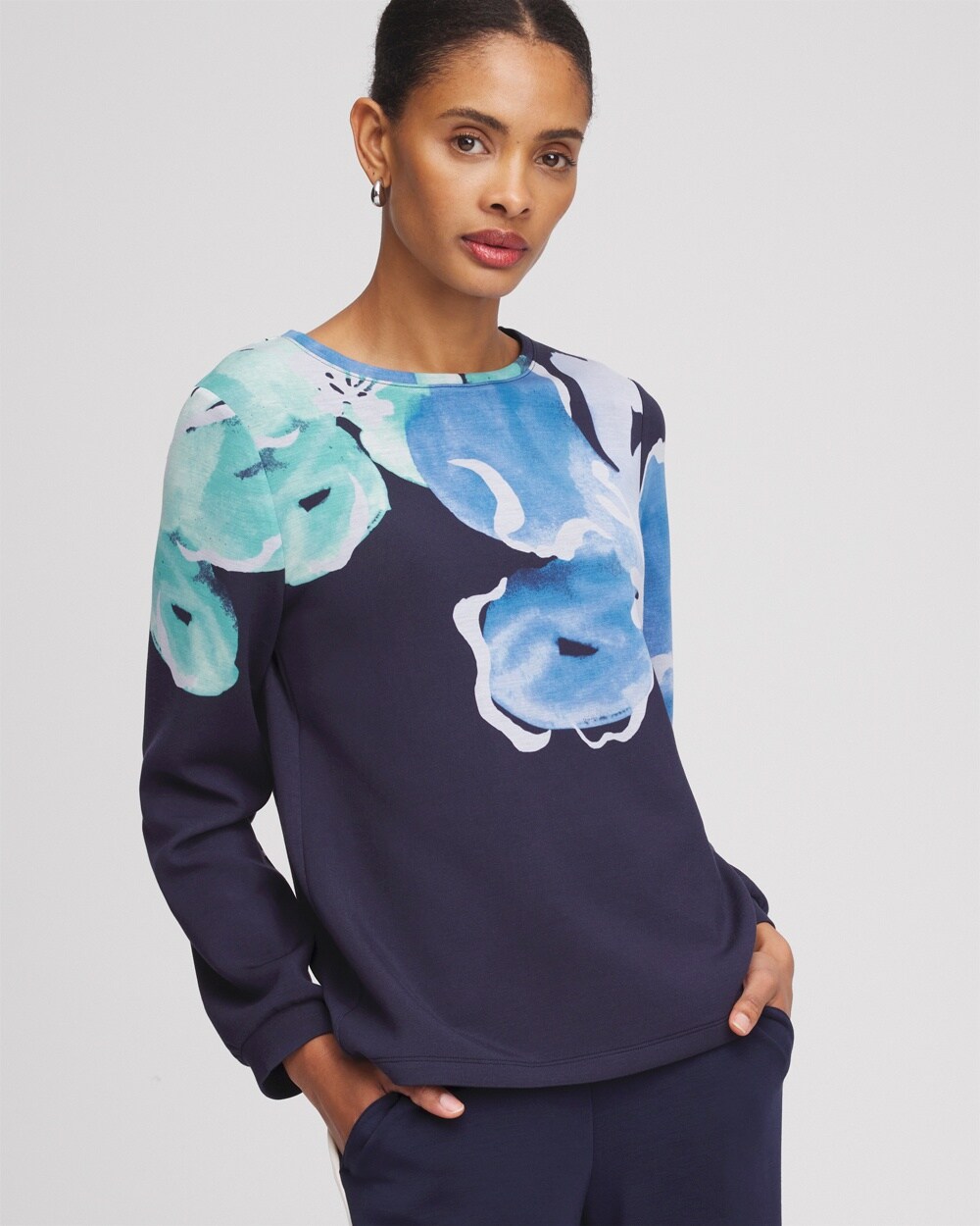 Zenergy\u00AE Scuba Floral Top