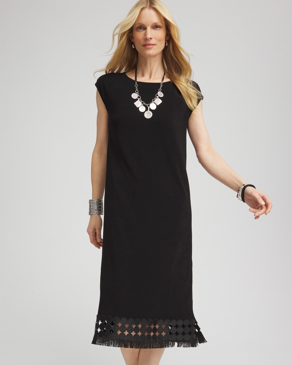 Travelers\u2122 Collection Lace-Hem Dress