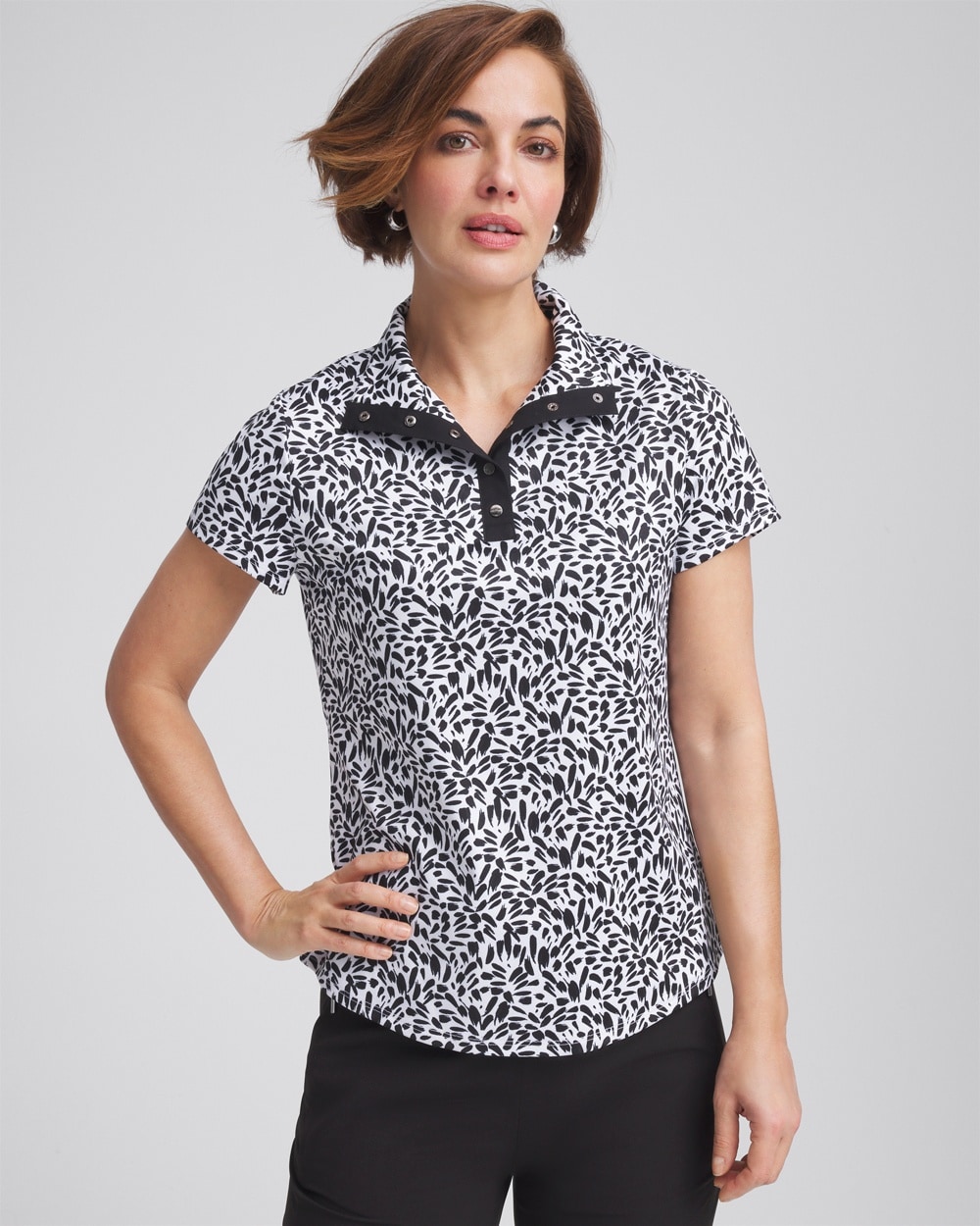 Zenergy\u00AE UPF Mockneck Short-Sleeve Top