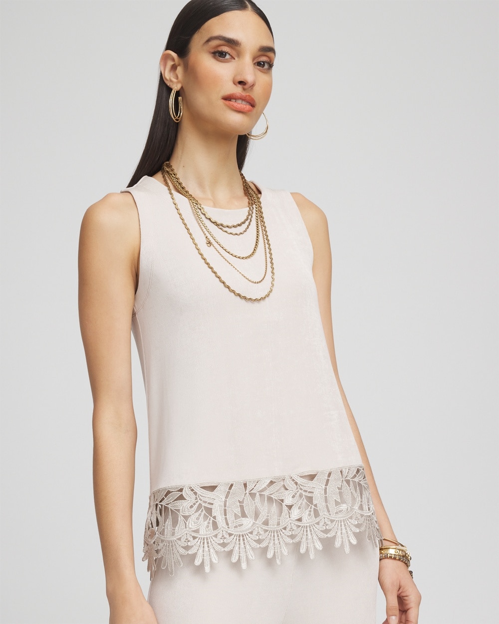 Travelers\u2122 Lace Trim Tank