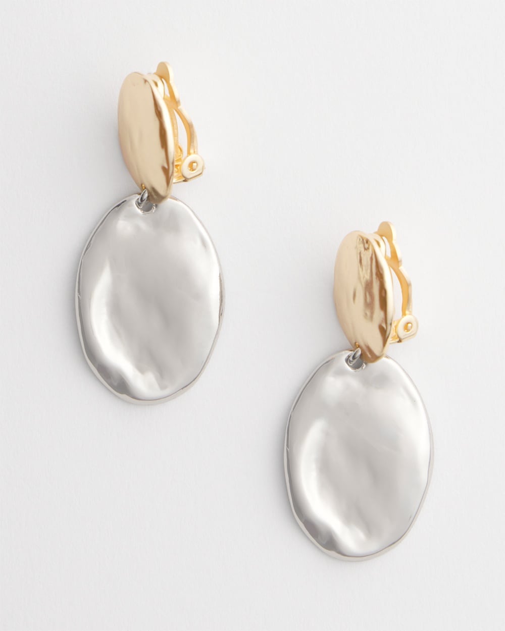 No Droop\u2122 Mixed-Metal Clip-On Earrings