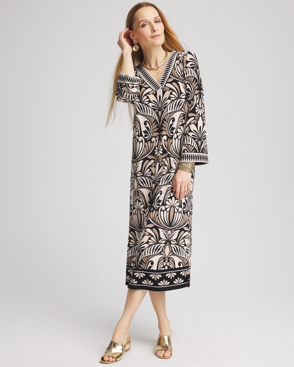 Travelers\u2122 Bell-Sleeved Midi Dress