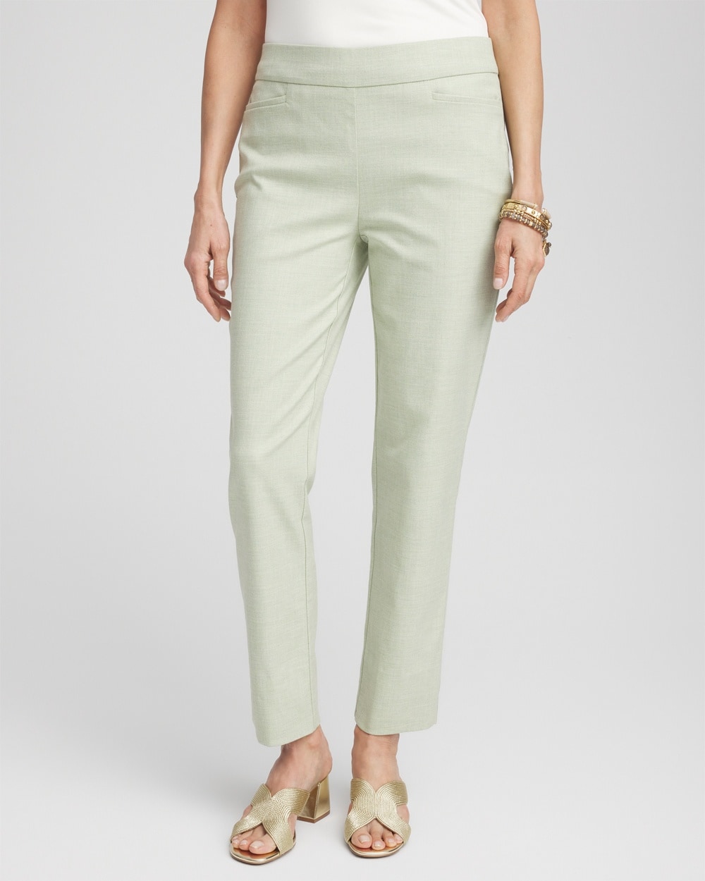 Brigitte\u2122 Crosshatch Ankle Pants