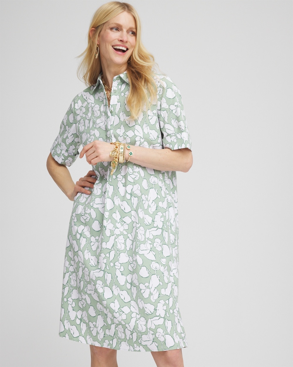 Poplin Popover Shirtdress