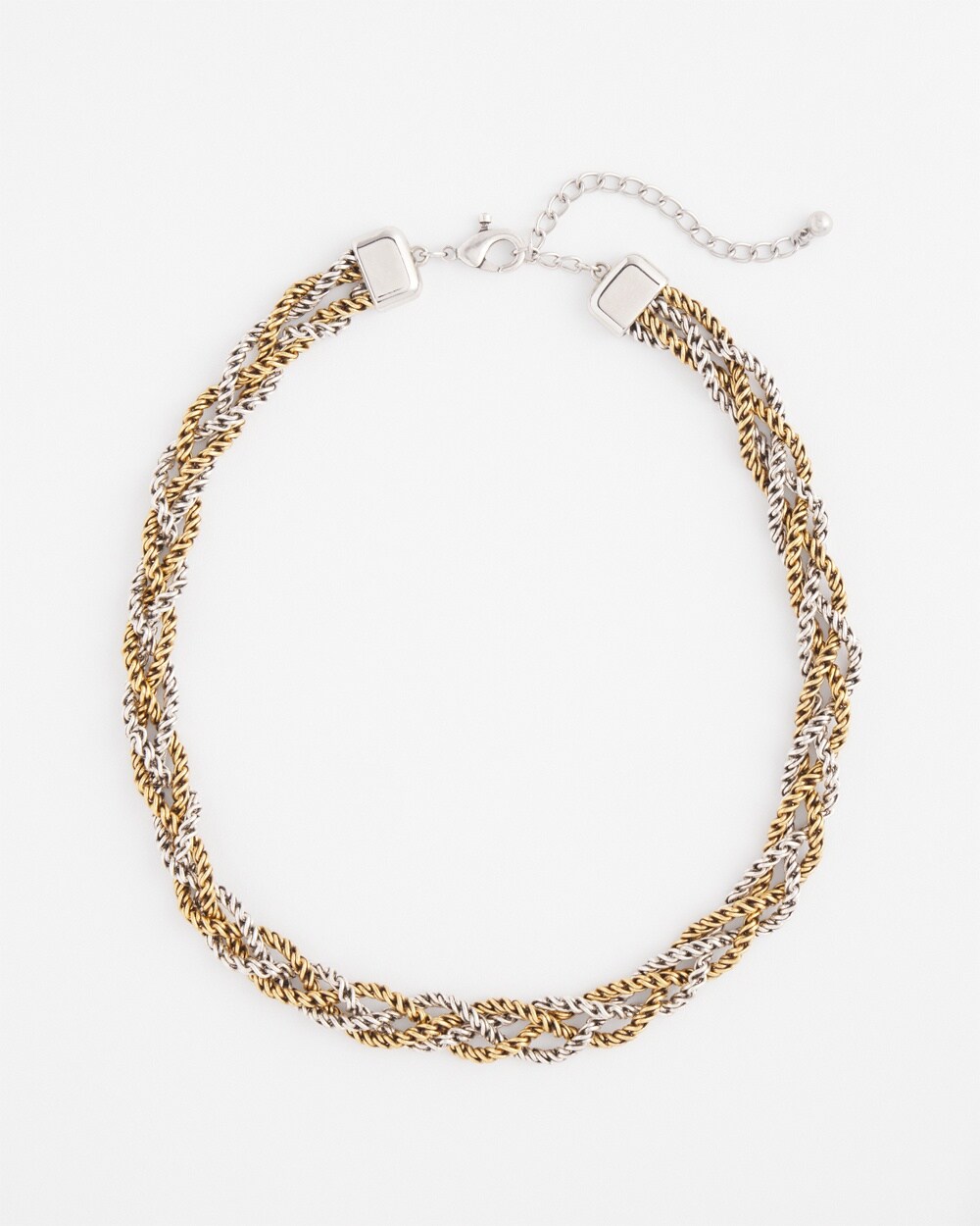 Mixed Metal Twist Necklace