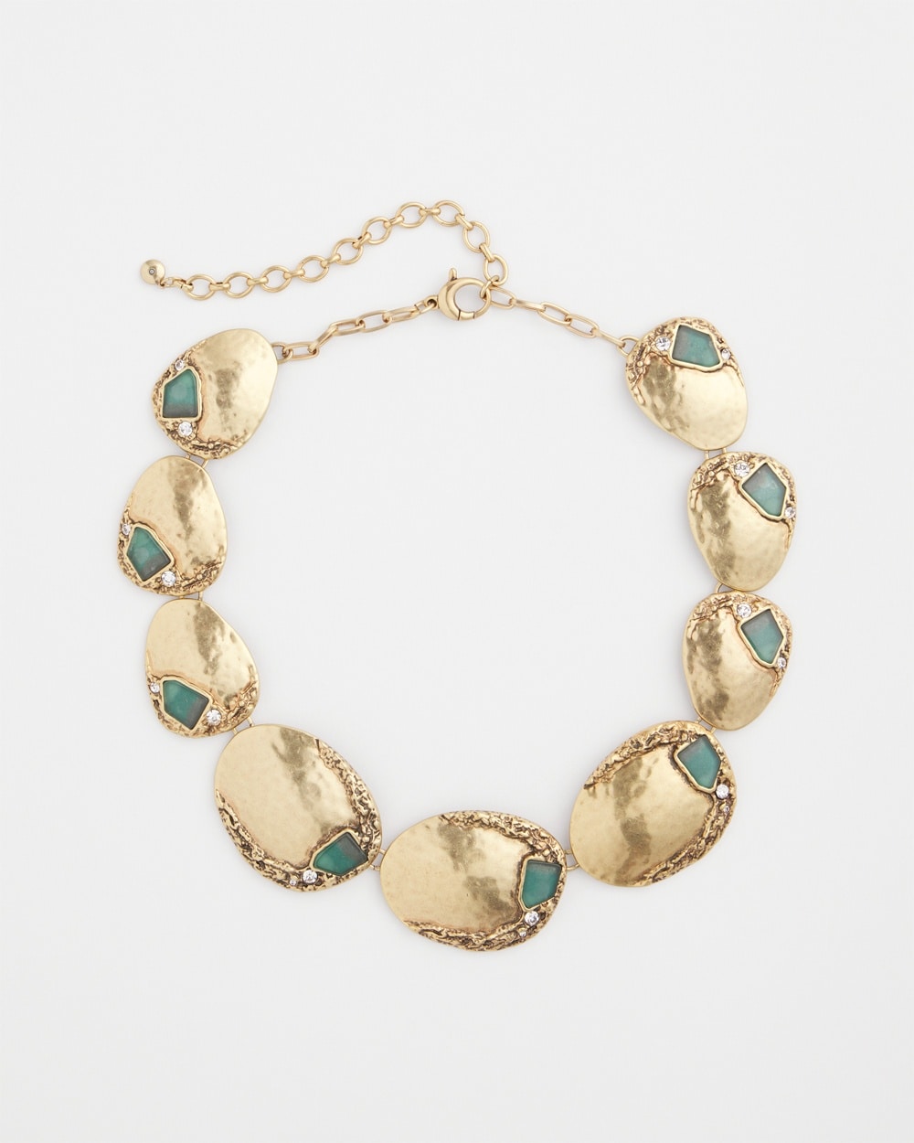 Aqua & Gold Collar Necklace