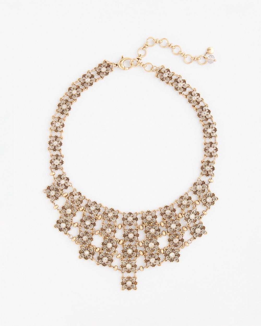 Sparkle Lace Bib Necklace