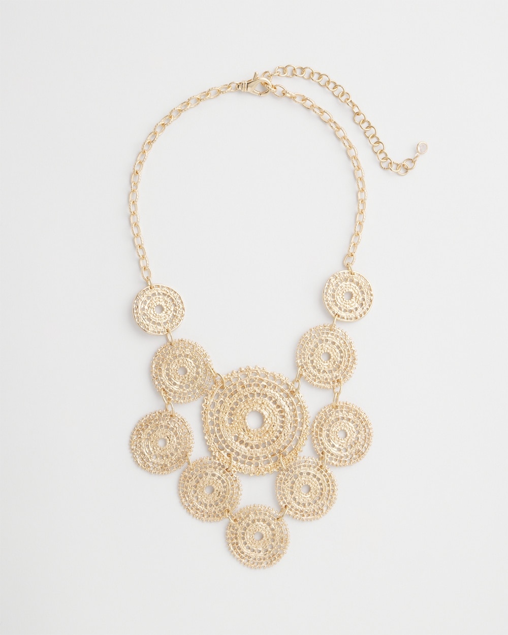 Gold-Tone Lace Bib Statement Necklace