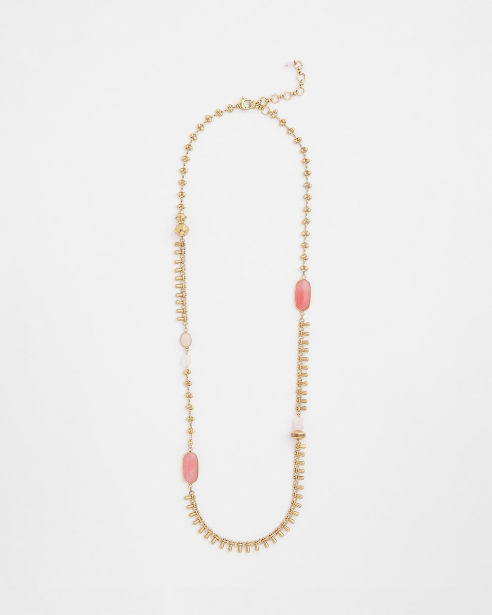 Single Strand Pink Quartz Necklace