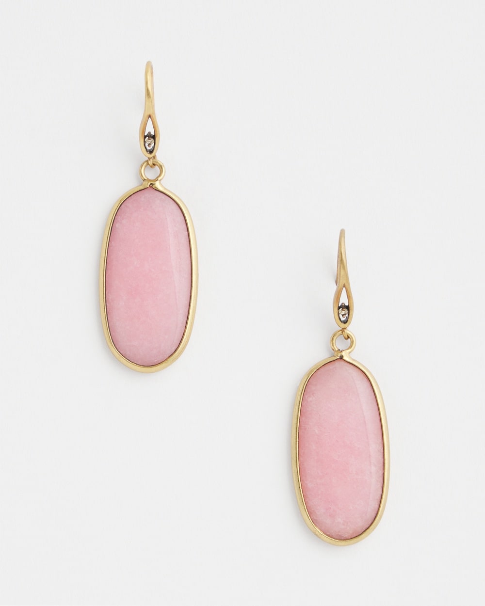 Pink Genuine Jade Drop Earrings