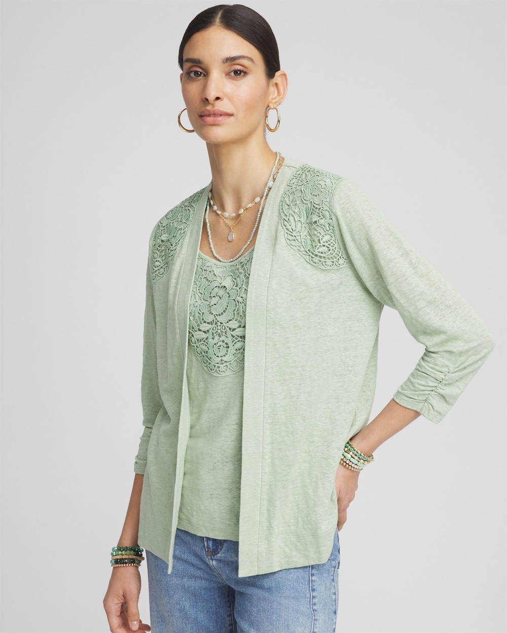 Lace Linen Cardigan