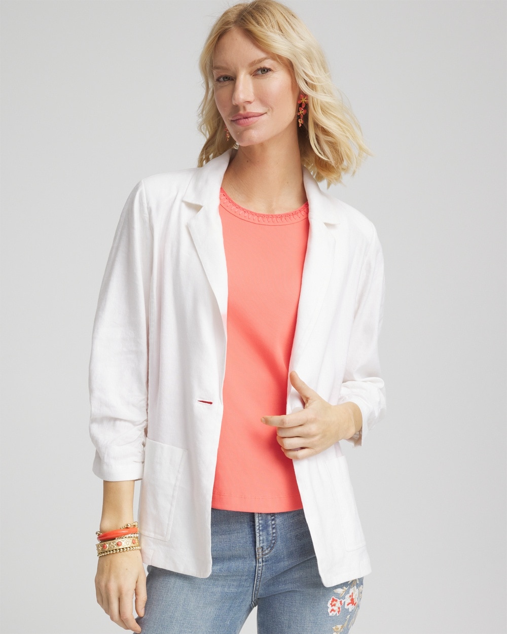 Linen Stretch Blazer