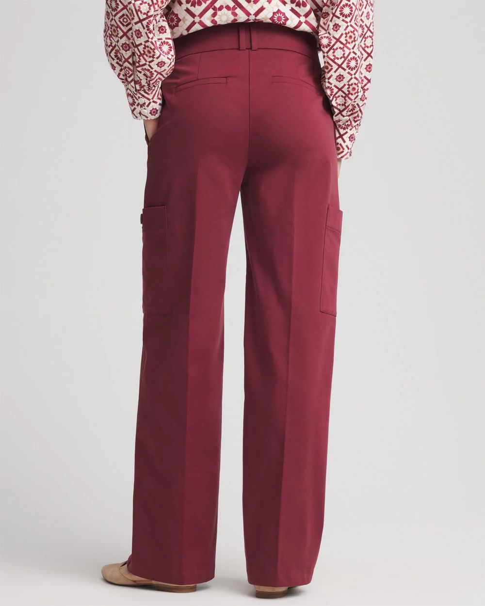 Petite Sateen Cargo Pants