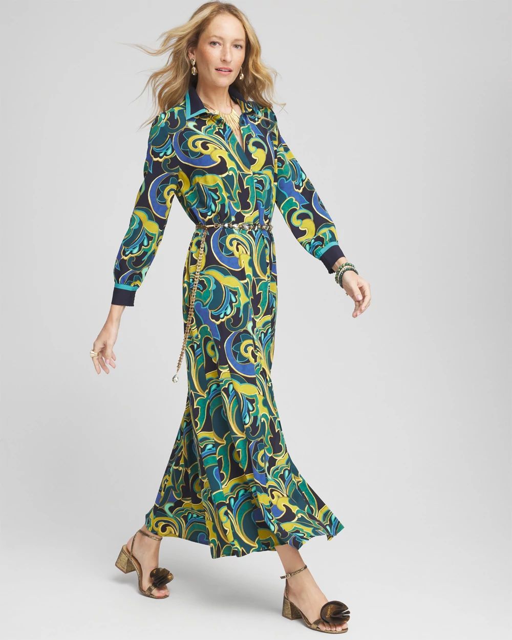 Petite Silky Twill Shirt Dress