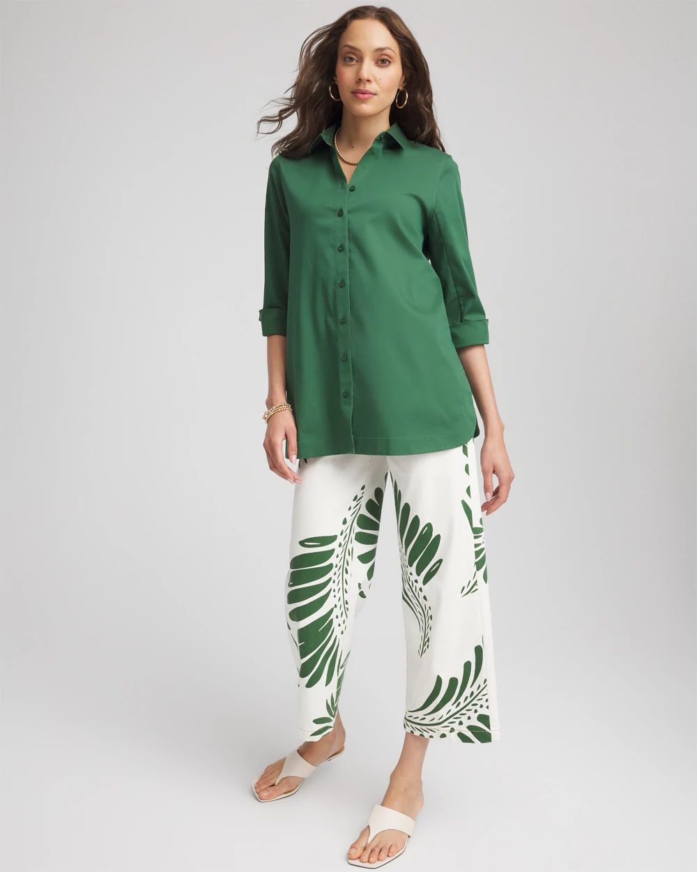 No Iron™ Classic Button Down Tunic