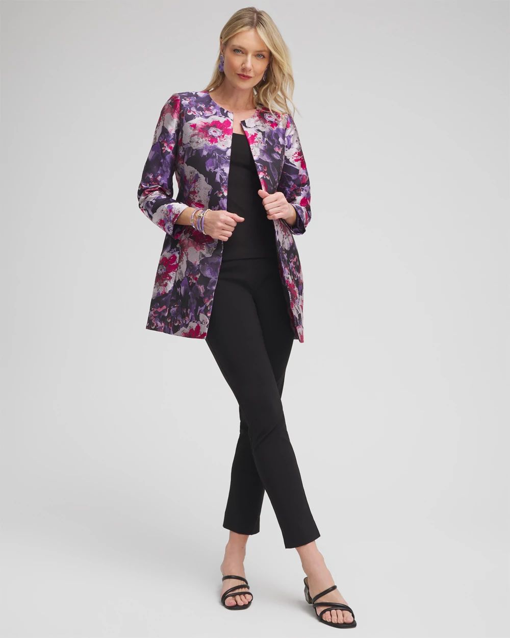Floral Jacquard Topper