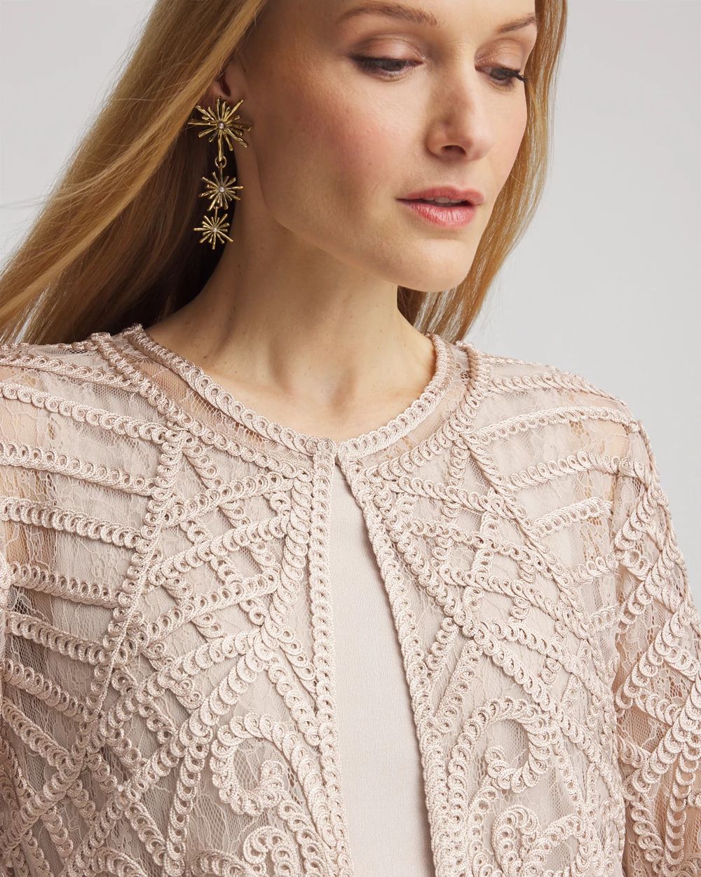 Travelers™ Collection Embroidered Lace  Jacket
