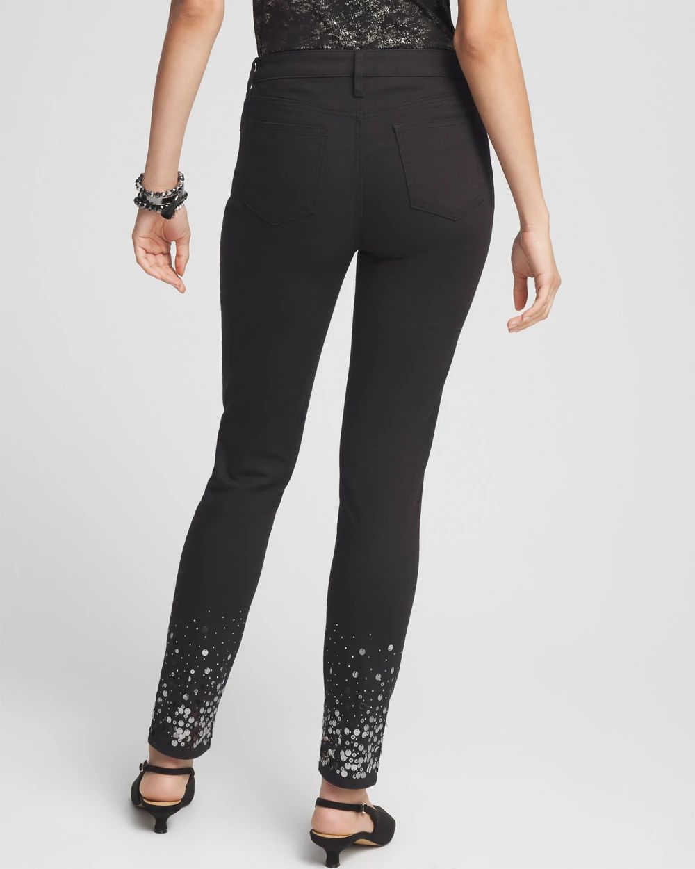 Girlfriend Sequin Ankle Jeans