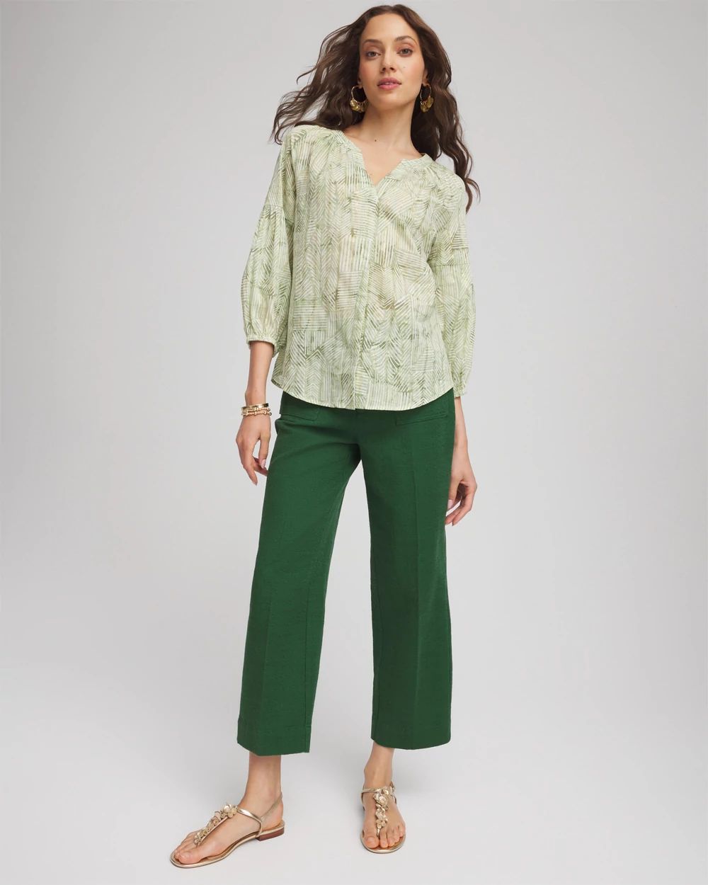 Cropped Straight-Leg Pants