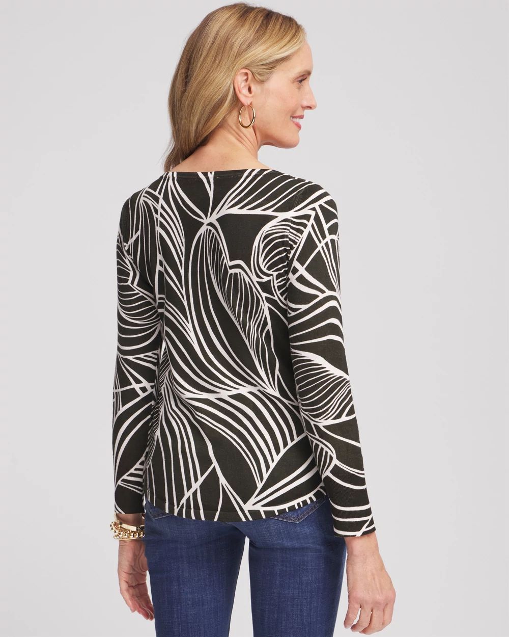Leaf Long Sleeve Pullover Sweater