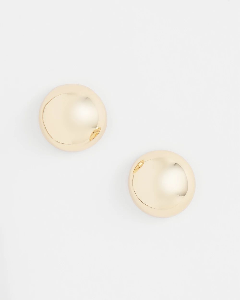 No Droop™ Gold Tone Bead Stud Earrings