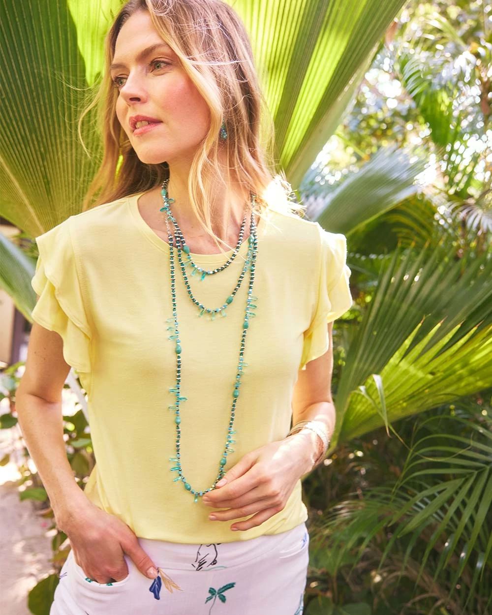 Touch of Cool™ Flutter Sleeve Tee