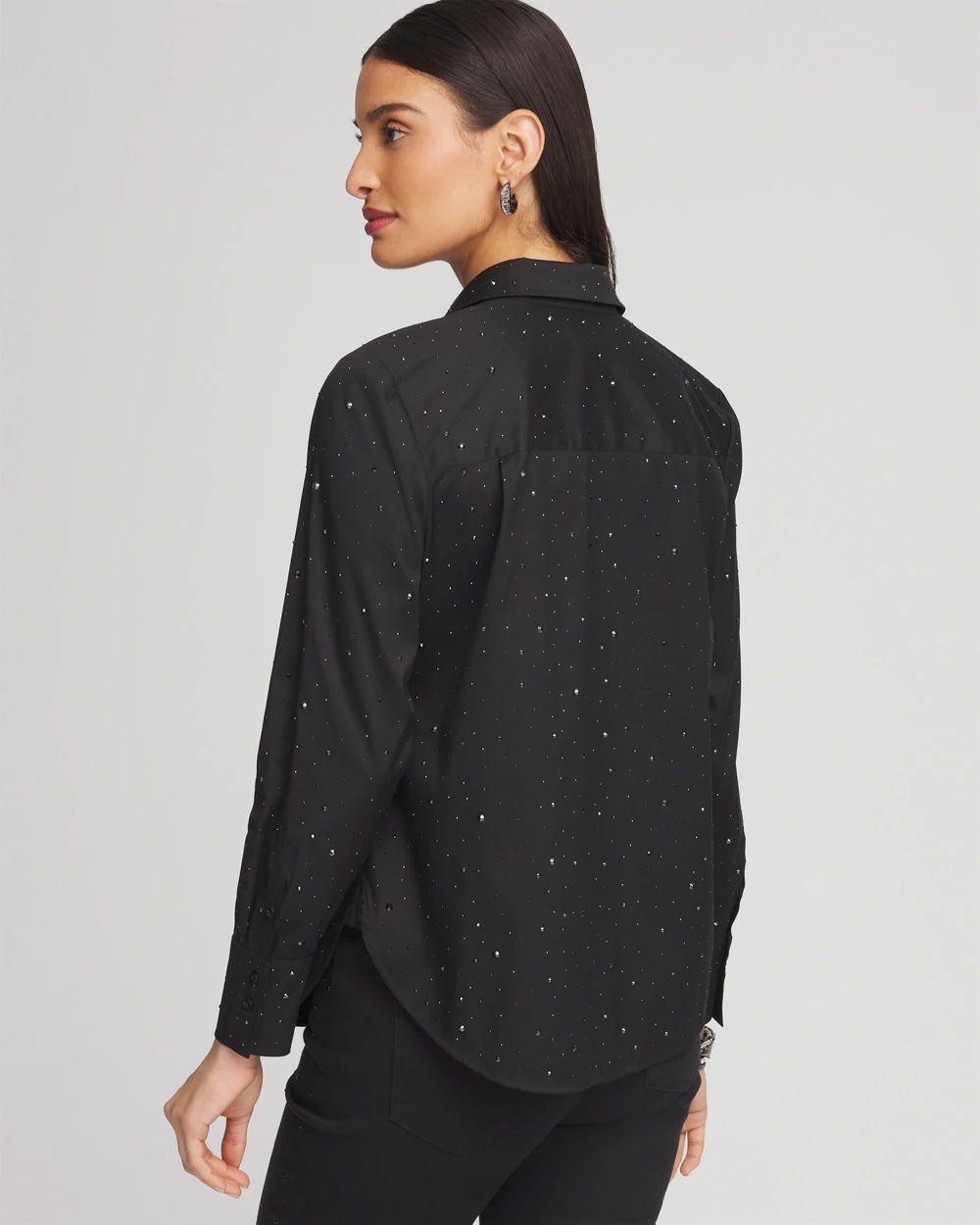 Sparkle Embellished Poplin Shirt