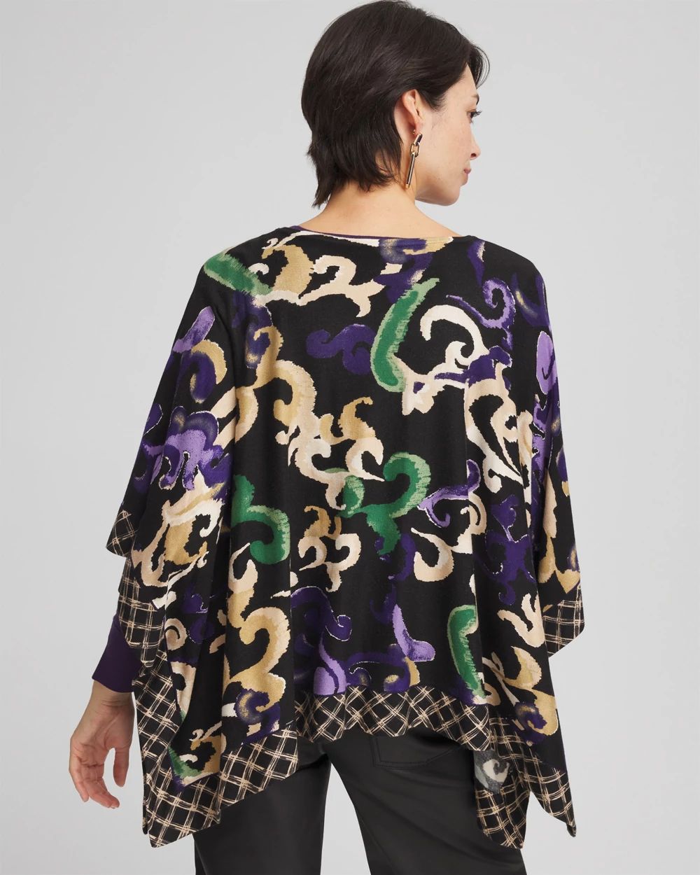 Scroll Print Poncho