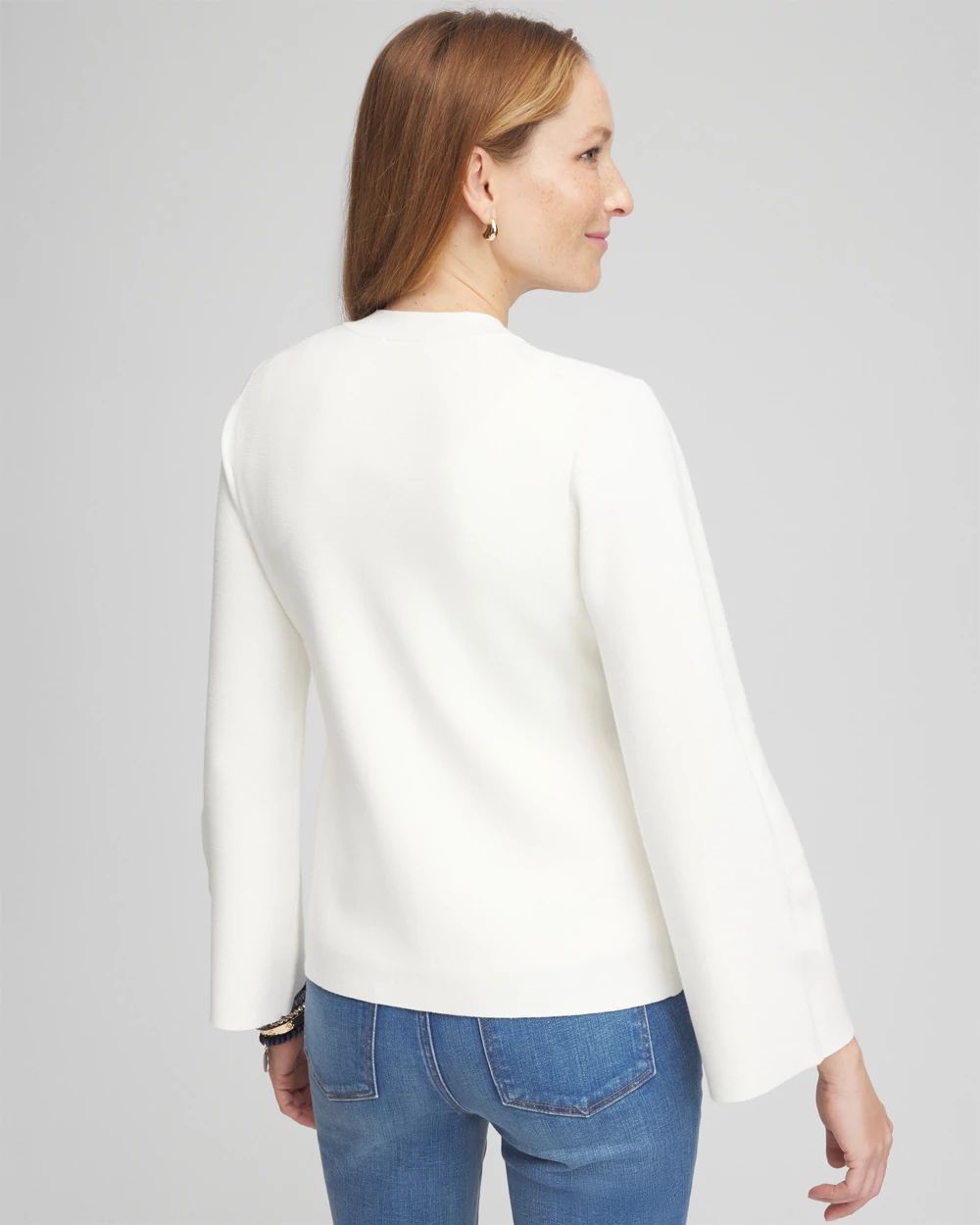 Faux Horn Button-Up Cardigan