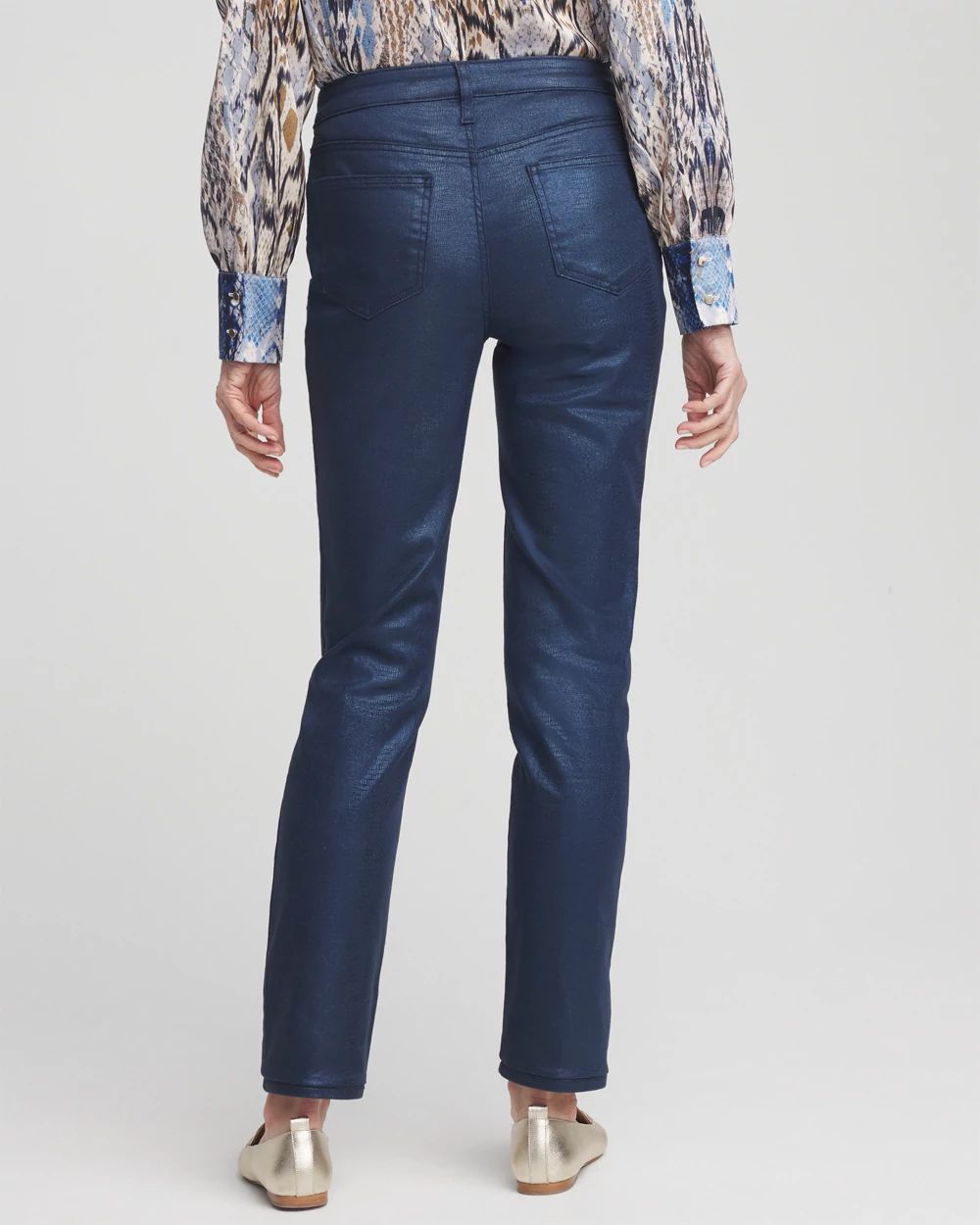 Girlfriend Coated Ankle Jeans