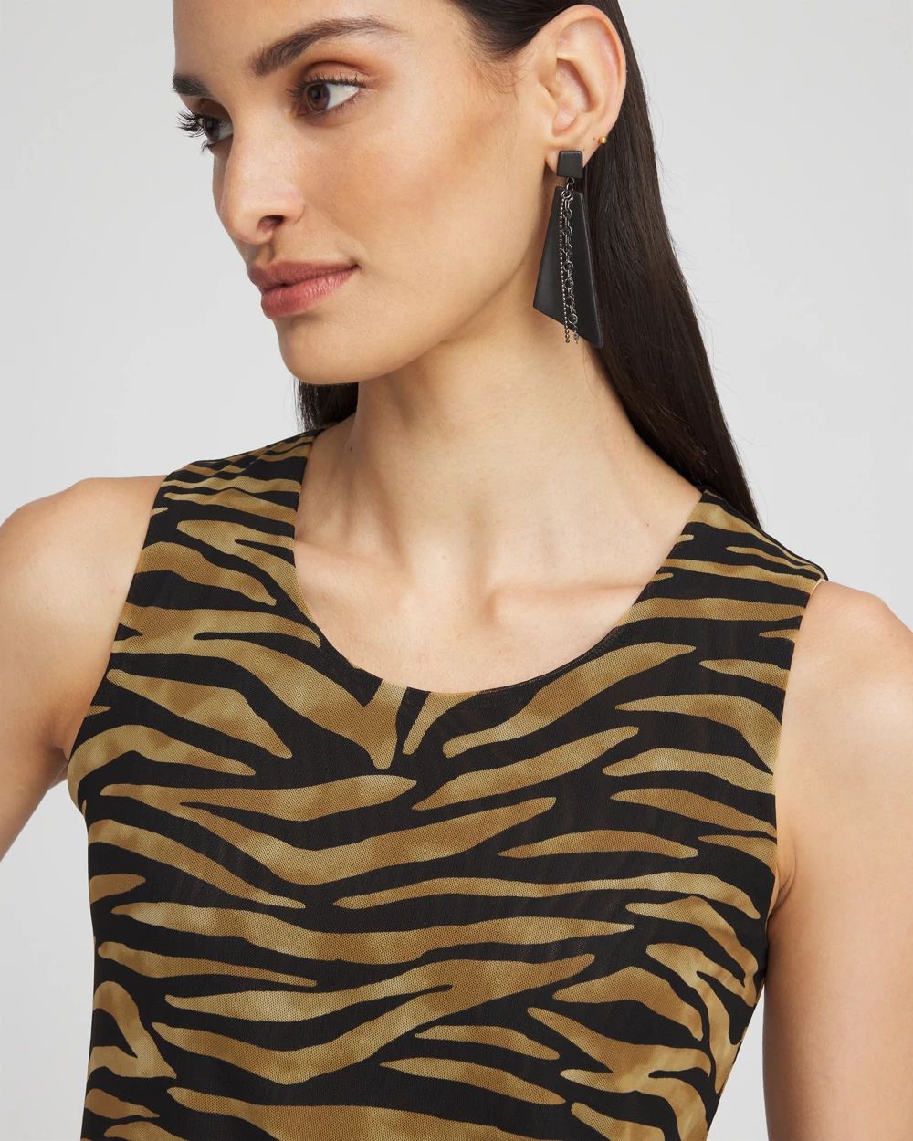 Tiger Print Mesh Tank