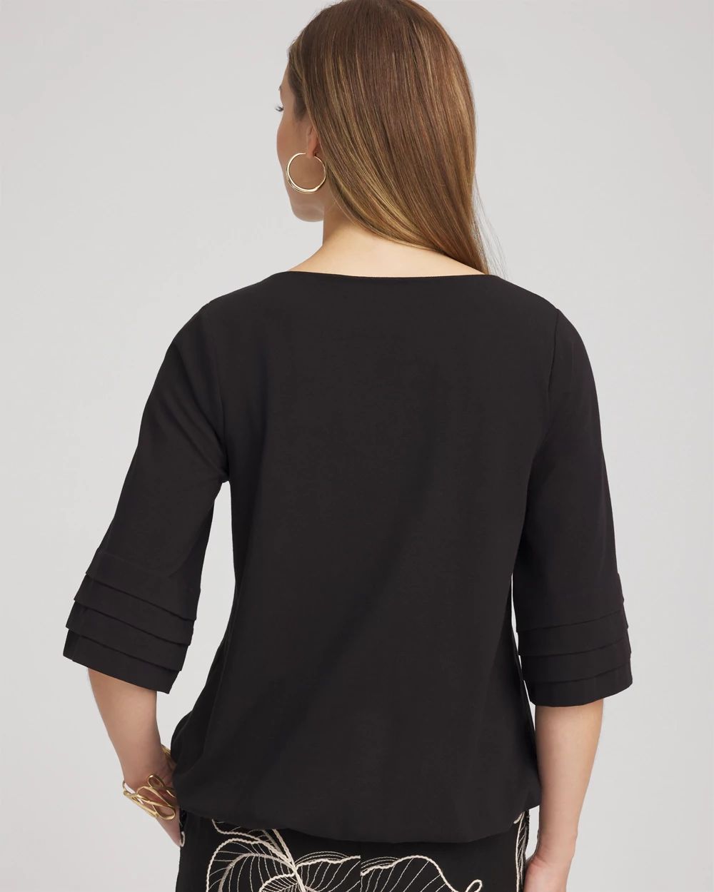 Boatneck Bubble-Hem Top