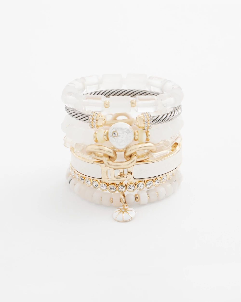 Goldtone Stretch Tennis Bracelet