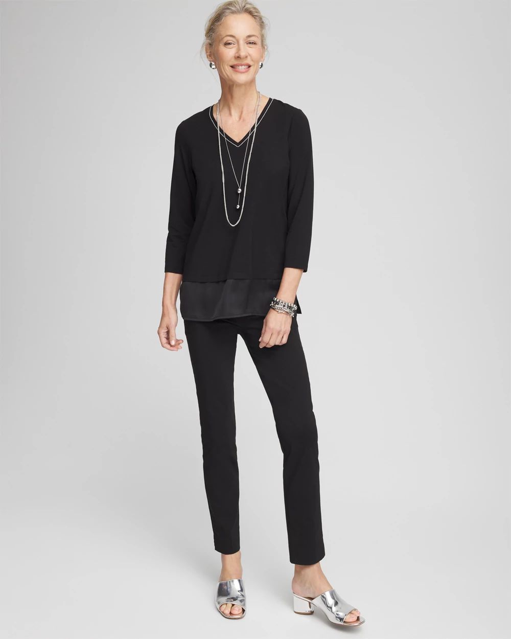 Caviar Satin Mix Tunic