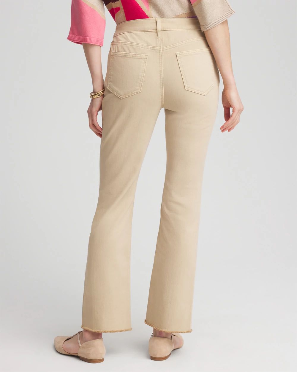Girlfriend Fray Hem Kick Flare Jeans