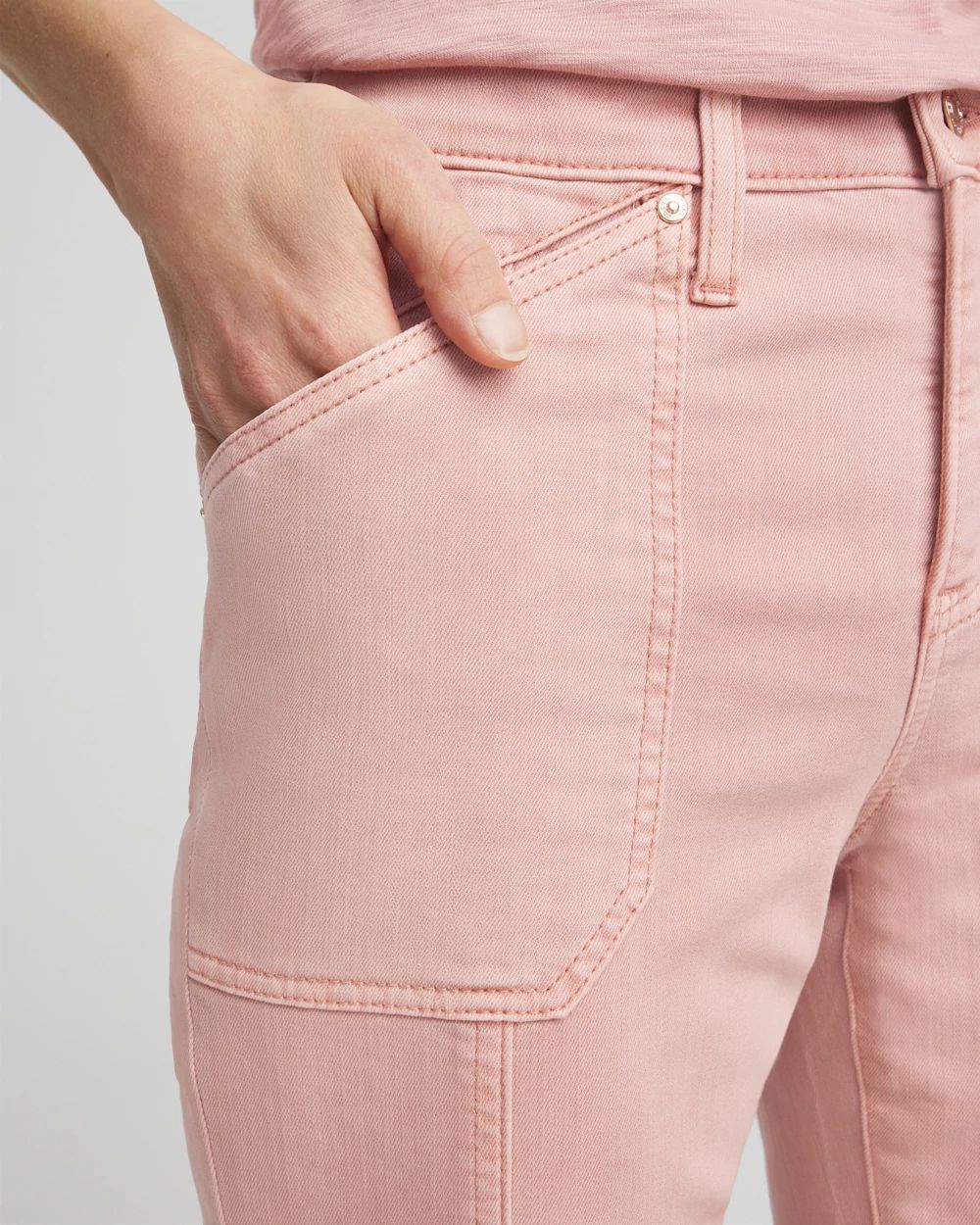 Girlfriend Ankle Utility Jeans
