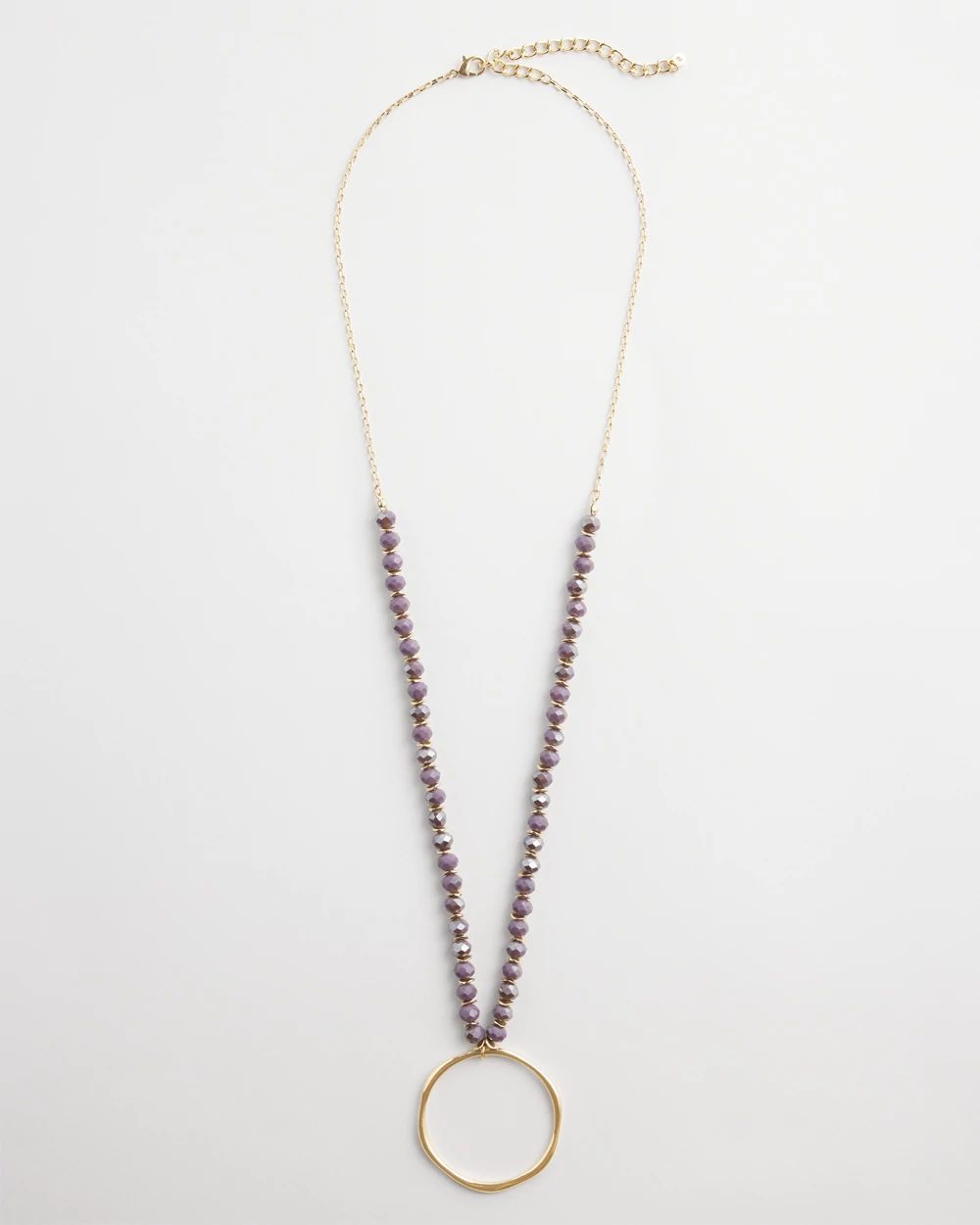 Violet Circle Pendant Necklace