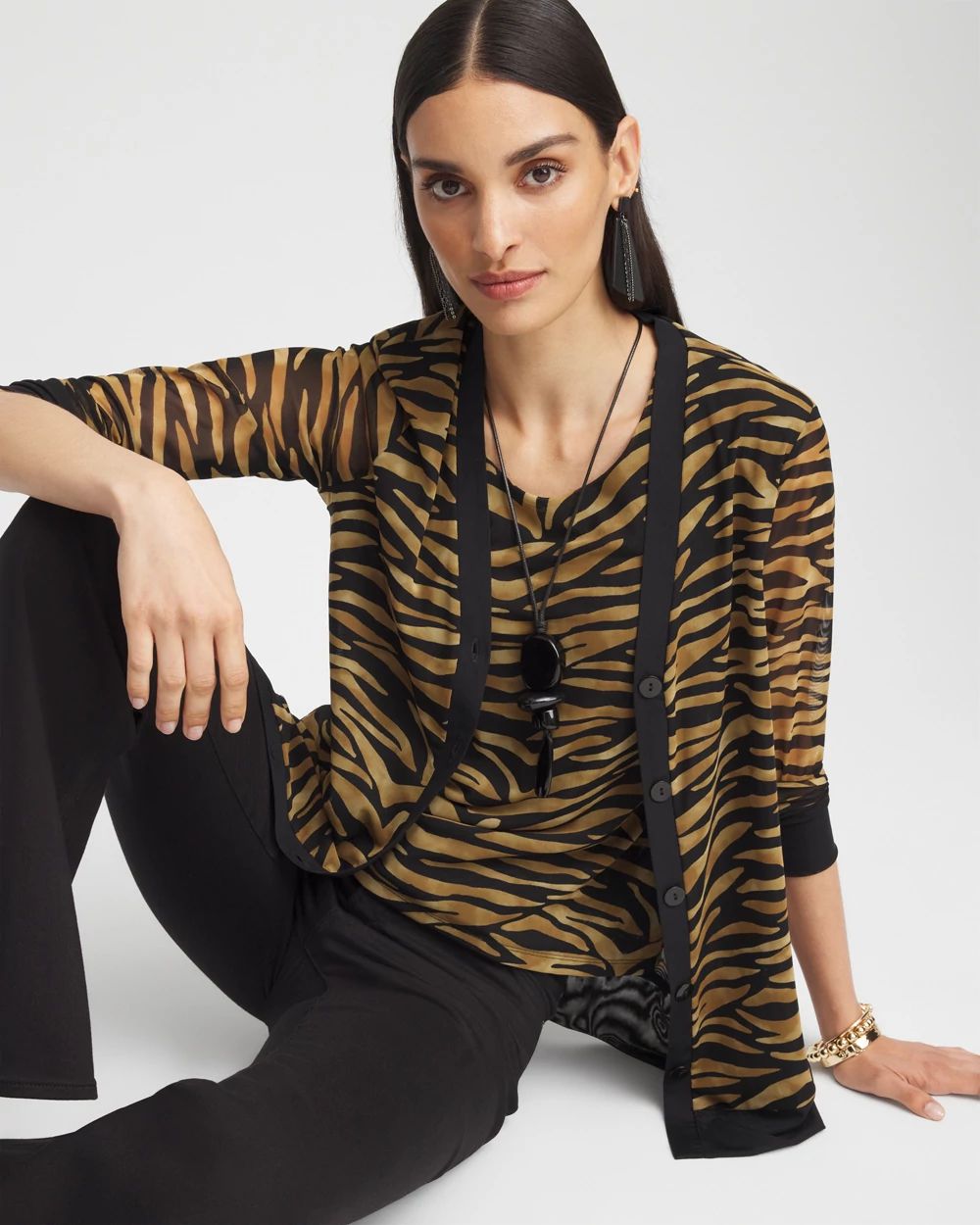 Tiger Print Mesh Tank