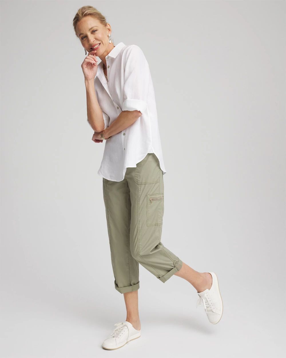 Poplin Cropped Pants