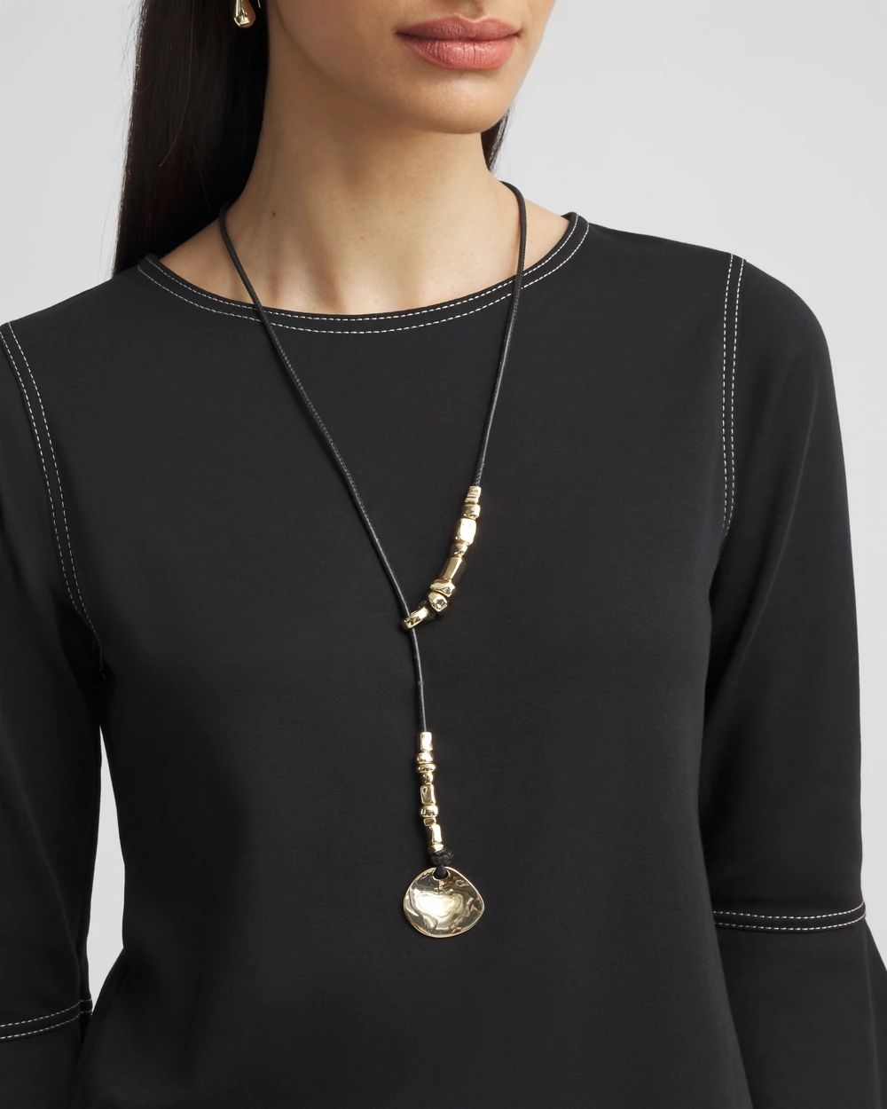 Convertible Gold Tone Y-Necklace