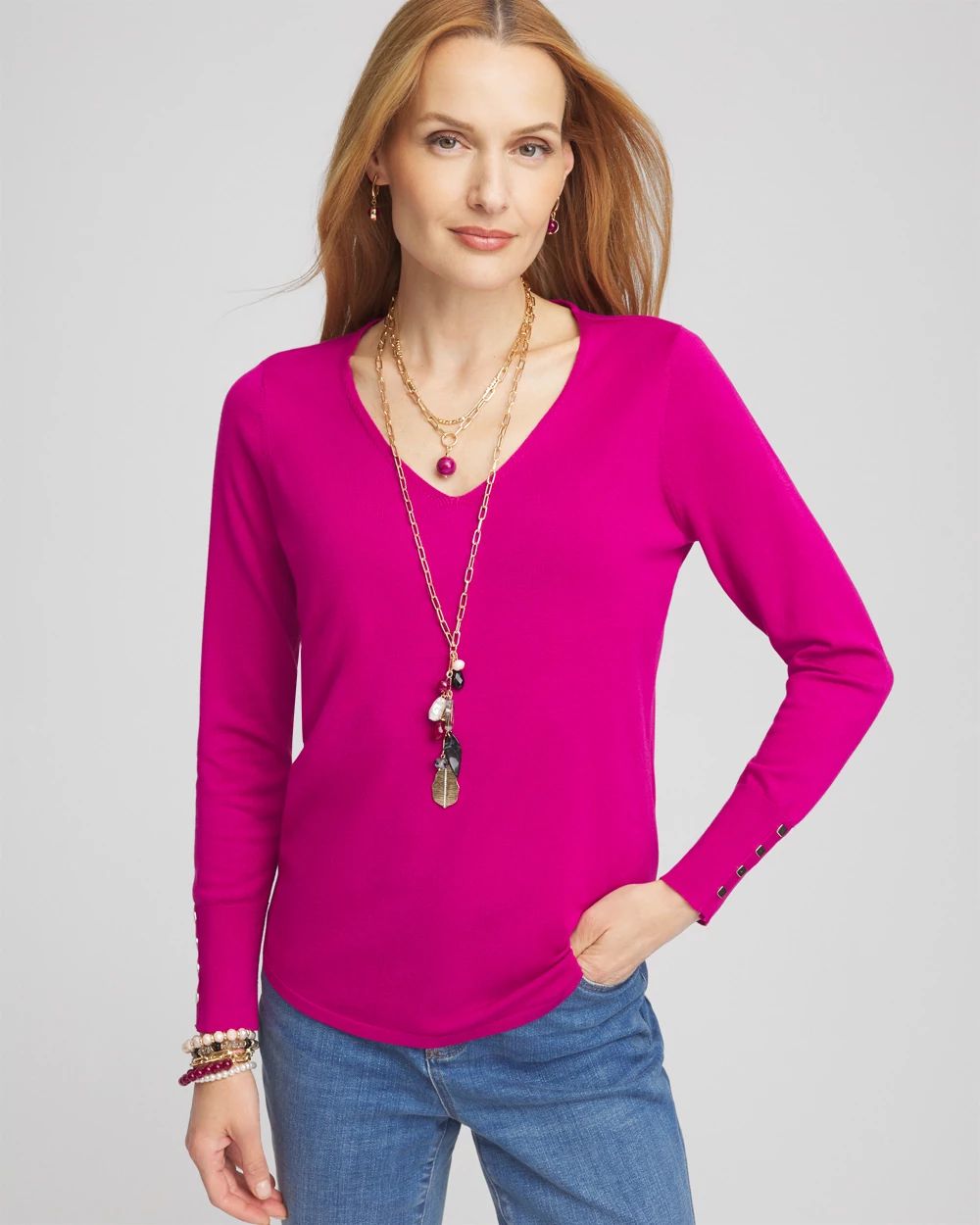 V-Neck Pullover Sweater