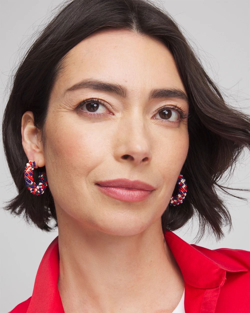 No Droop® Beaded Hoop Earrings
